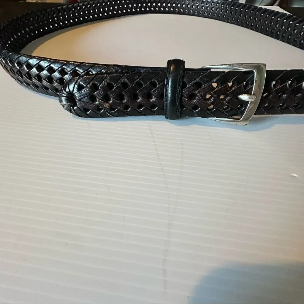 Vintage Brighton Braided Leather Belt Rustic size 42